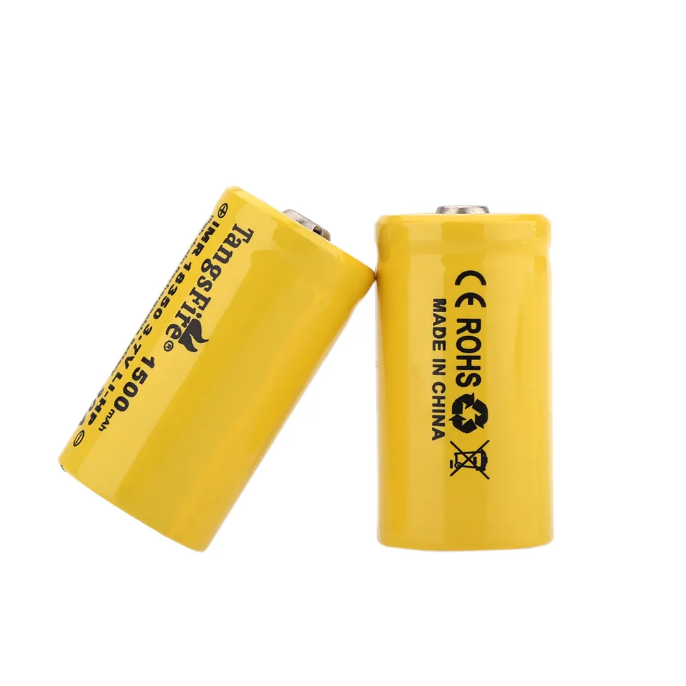 Une paire Tangsfire 18350 37V Batterie rechargeable 1500mAh 30a Battelles de courant de décharge Source d'alimentation pour l'électronique grand public8994995