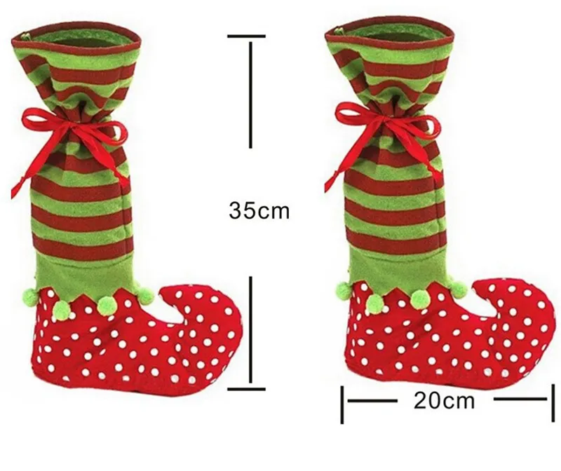 Uygun Festival Noel Dekorasyon Malzemeleri Süper Komik Noel Hediye Çantası Boot Şekilli Noel Şeker Çikolata Çanta 35 * 20 cm IC830