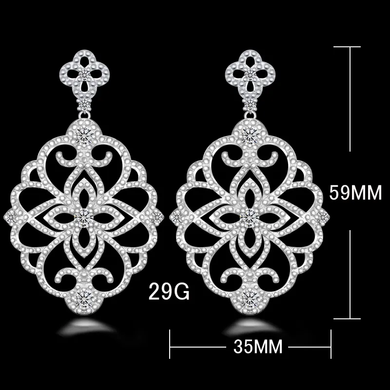 Moda producent biżuterii 20 szt. Dużo Diamond Fashion Line Earring 925 Srebrna fabryka biżuterii Cena 1512