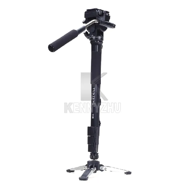 YUNTENG 288 monopiede di supporto a tre piedi con testa panoramica fluida VCT288 videocamera DSLR DV Camcorder9126787