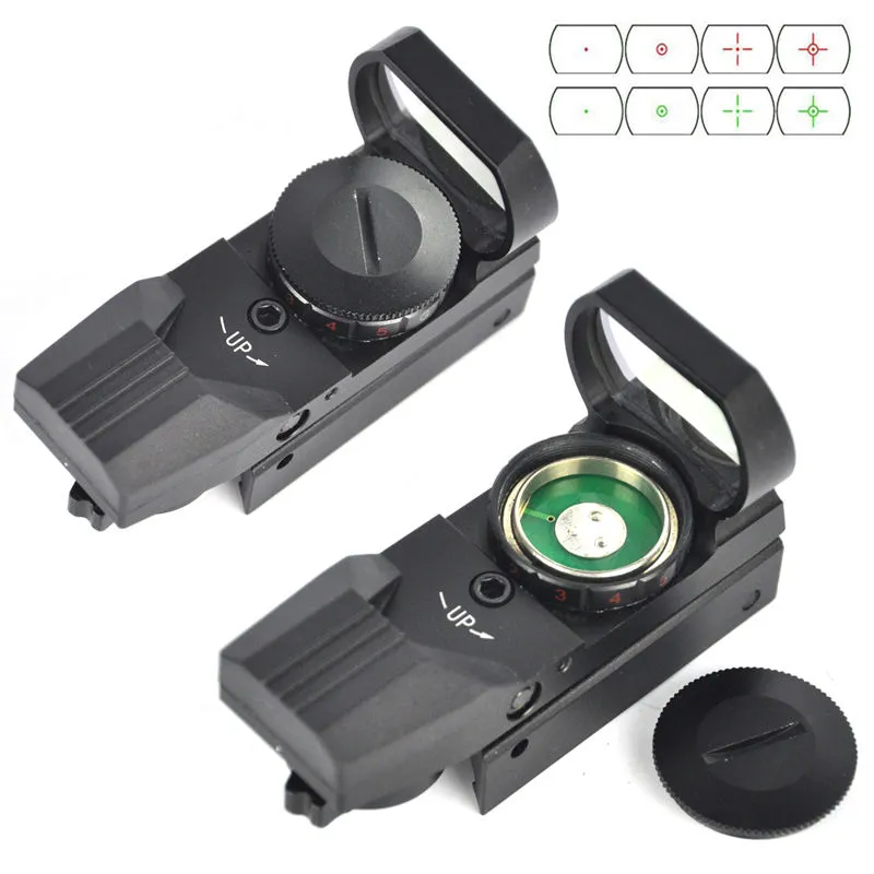 Holographic 11mm or 20mm Picatinny Weaver Rail 4 Type Reticle Red Green Dot Sight Scope