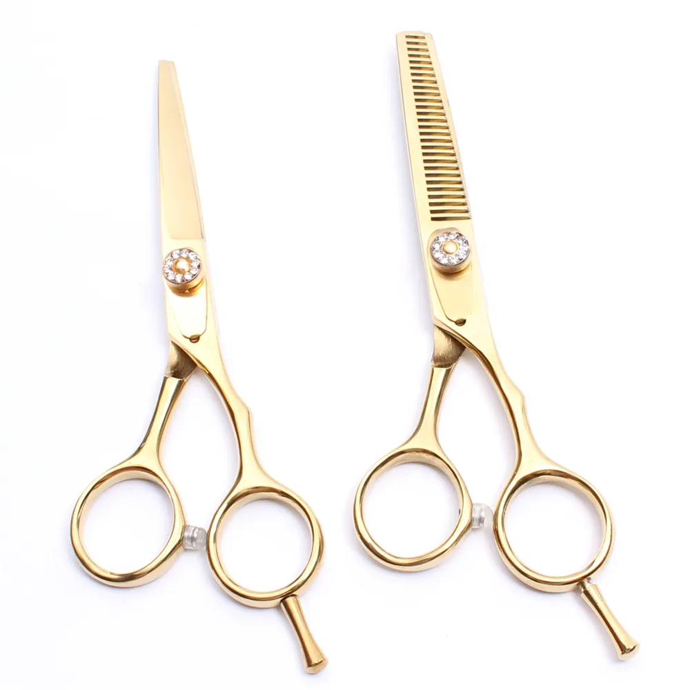 C1020 5.5" Japan Steel Customized Logo Laser Professional Human Hair Scissors Barbers' Scissors Cutting Thinning Scissors Salon Style Tools