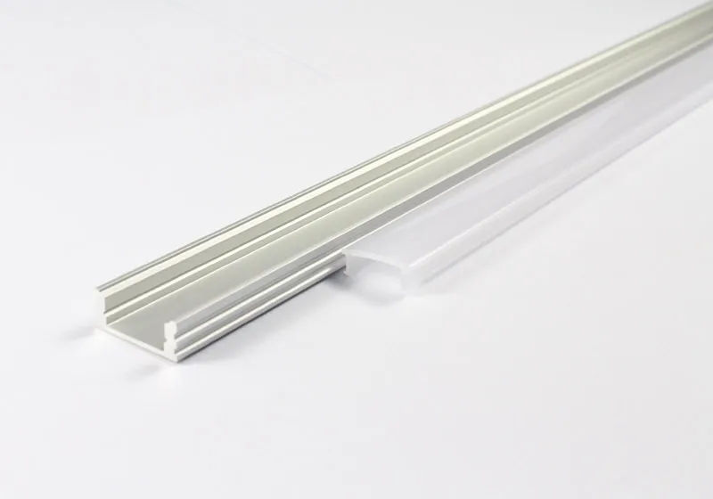 MJJC-LP1707 1M led aluminum profile Transparent Milky Frosted PC Cover for LED Flexible Strip LED Rigid Strip up to 12mm width