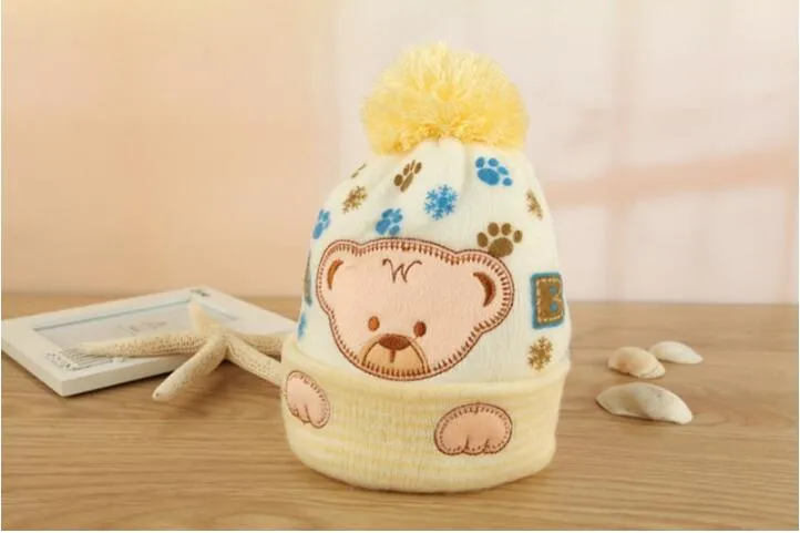 Gorro de bebê infantil gorro de inverno para recém-nascido supermacio caxemira gorro para meninos meninas