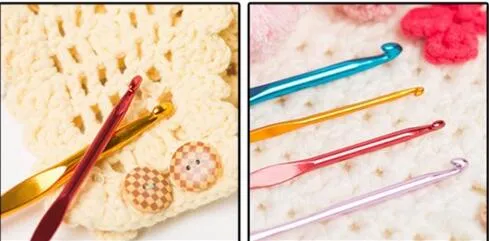 / Set Многоцветные алюминиевые крючки для вязания Иглы Knit Weave Craft Пряжа швейные инструменты вязания Крючки вязальные спицы