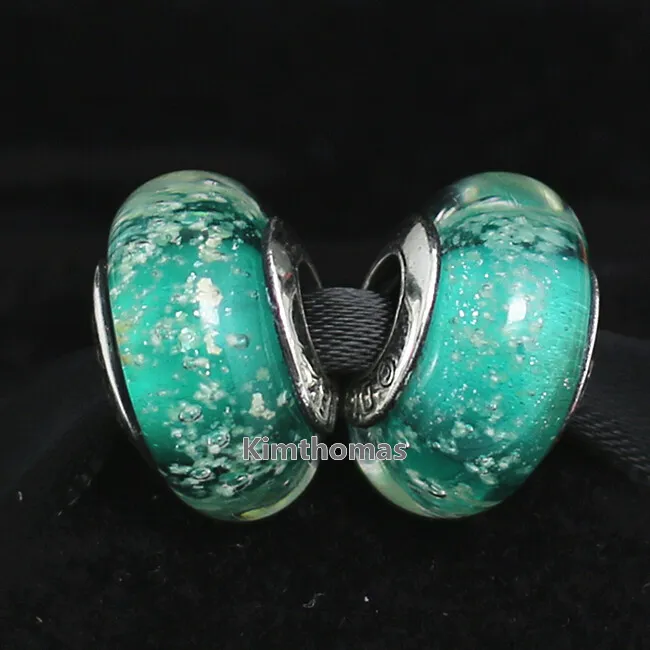 ديي فضفاض الخرز اليدوية lampwork 925 فضة ارييل مضان زجاج مورانو سحر الخرزة يناسب الأوروبي باندورا مجوهرات أساور