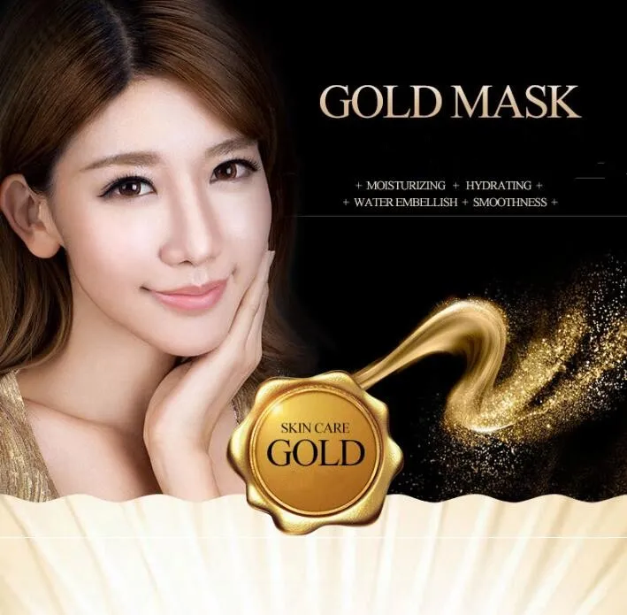 Hot New BioAqua 24K Guld ovanför Skönhet Hydratisering Fuktgivande Mask Ansiktsmask Kollagen Gold Facial Mask