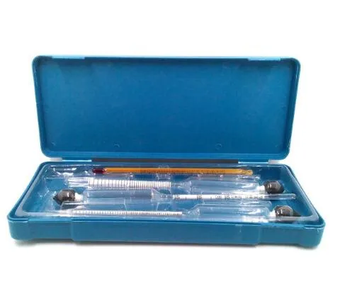 Alcohol meter hydrothermograph for distiller alcohol Glass float gauge alcohol liquid meter hydrometer21587405600398