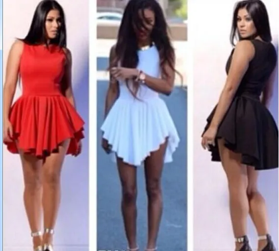 Sexy Hemline Bandage Dress Figure Flattering Night Club Skater Dress