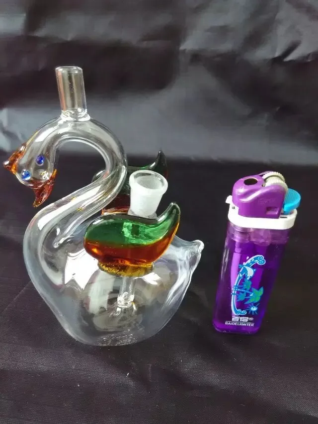 Glass Swan Hookah, grossistglasrör, glasvattenflaskor, rökningstillbehör, gratis leveransvar