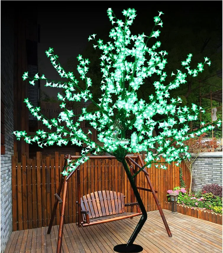 waterproof outdoor landscape garden peach tree lamp simulation 1.5 meters 480 lights LED cherry blossom tree lights garden decoration