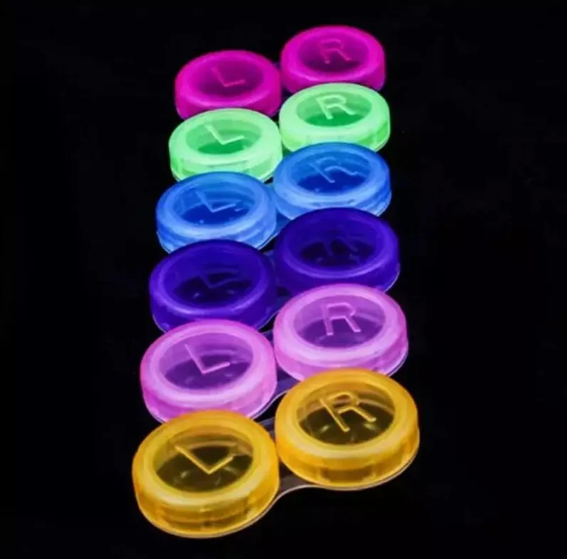 Высокое качество Красочный чехол Контактные линзы Box Case Fashion Contact Lens Case рекламных подарков Бесплатная доставка