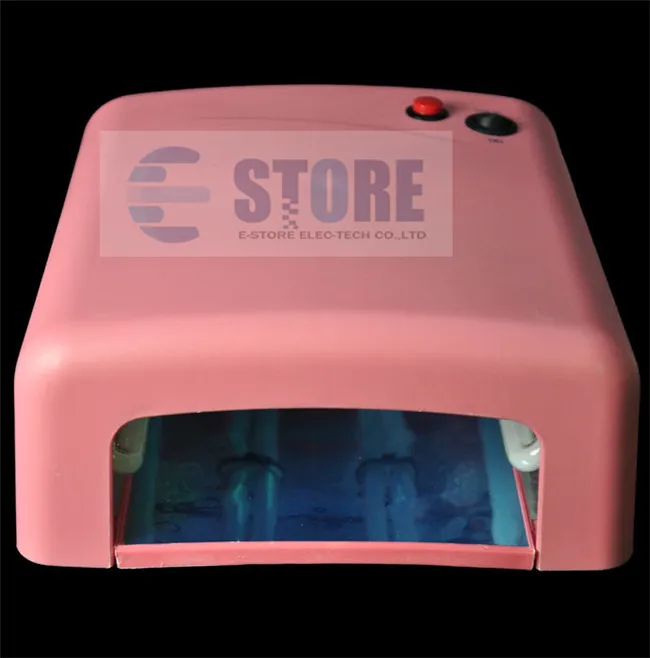 Venta caliente profesional pro 36w gel uv lámpara rosa es gel uv nail art kits de herramientas conjuntos dhl free wu