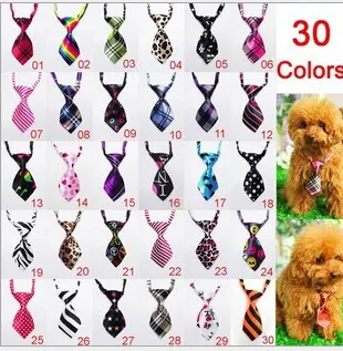 Cão ajustável Gato Pet Adorável Adorável sweetie Grooming Tie Gravata Desgaste 30 padrão de Produtos de Roupas Venda HJIA100