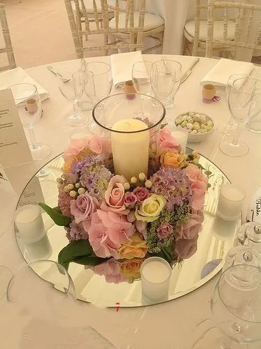 30cm Diameter Round/Square Acrylic Mirrors For Wedding Table
