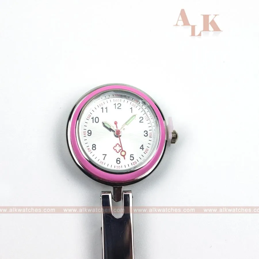 Klasyczny analogowy kwarcowy różowy pielęgniarka fob kieszeń zegarek pielęgniarski broszka Lapel zegar medyczny do pielęgniarki i lekarzy Szpital Zestaw do użytku