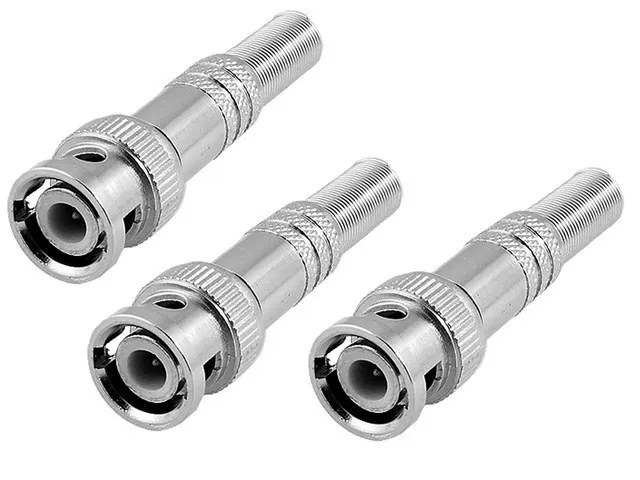 New DIY BNC Male soldering TYPE Plug Coupler Connector Adapter for cctv RG59 coaxial video cable 