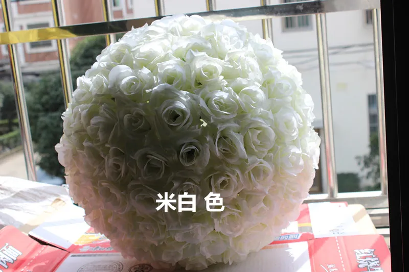 Artificial Flowers Rose Ball Wedding silk Pomander Kissing Balls flower ball for home garden market decorations