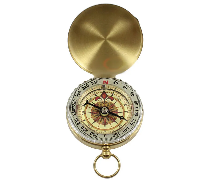 Compasse raffinée G50 Pocket Watch Compass Backlit Pocket Compass Antibrass Compass Cover Special Gifts9808152