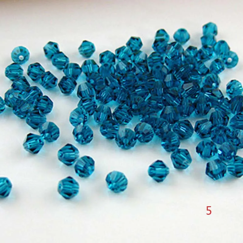 Crystal AB Loose Beads 4mm Czech Loose Crystal Beads/Faceted Glass Beads for DIY Jewelry Necklace