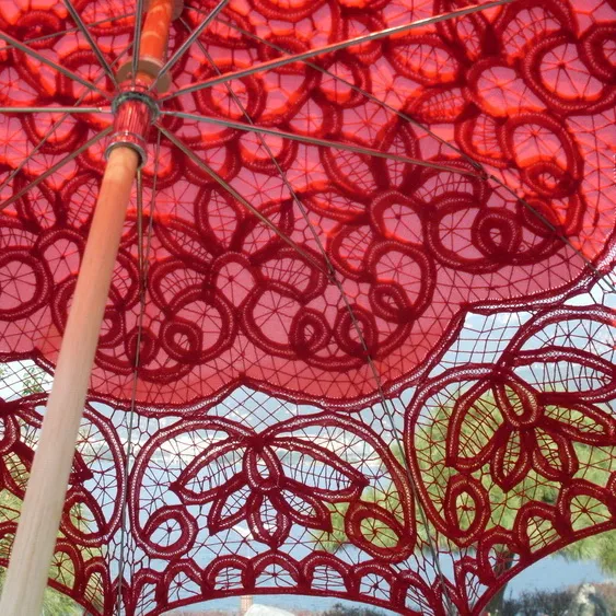 Spets brudparasoler bröllop paraply ny ankomstpografi rekvisita 82 cm diameter 68 cm längd vackra brudtillbehör6348859