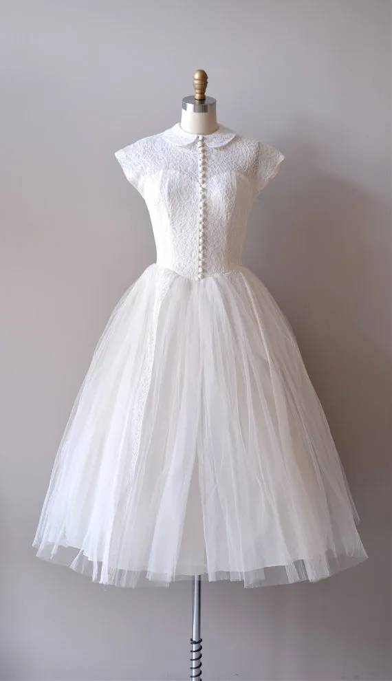 ヴィンテージリザーブレース1950年代ウェディングドレス