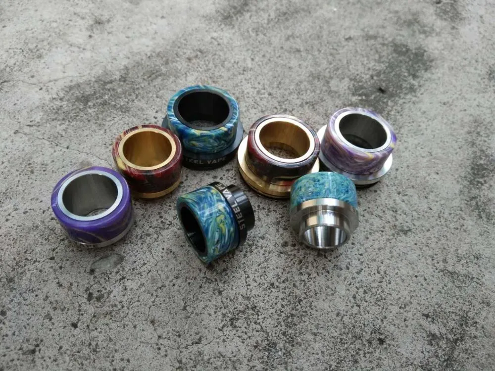 Resin Drip Tips and Stainless Steel Drip Tip For Kennedy 24 RDA Goon 528 RDA Battle Cap 510 810 1100 Vape Mouthpiece