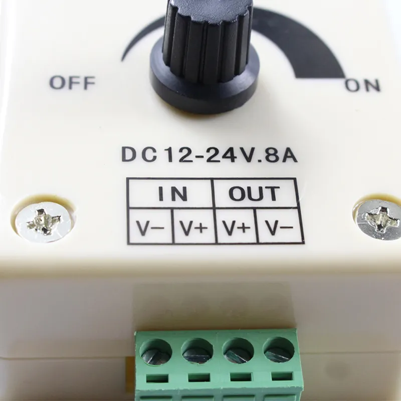 Spedizione gratuita DC12-24V LED Dimmer Controllo a manopola LED Dimmer Switch PWM 12V-24V LED Dimmer LED Strip Light