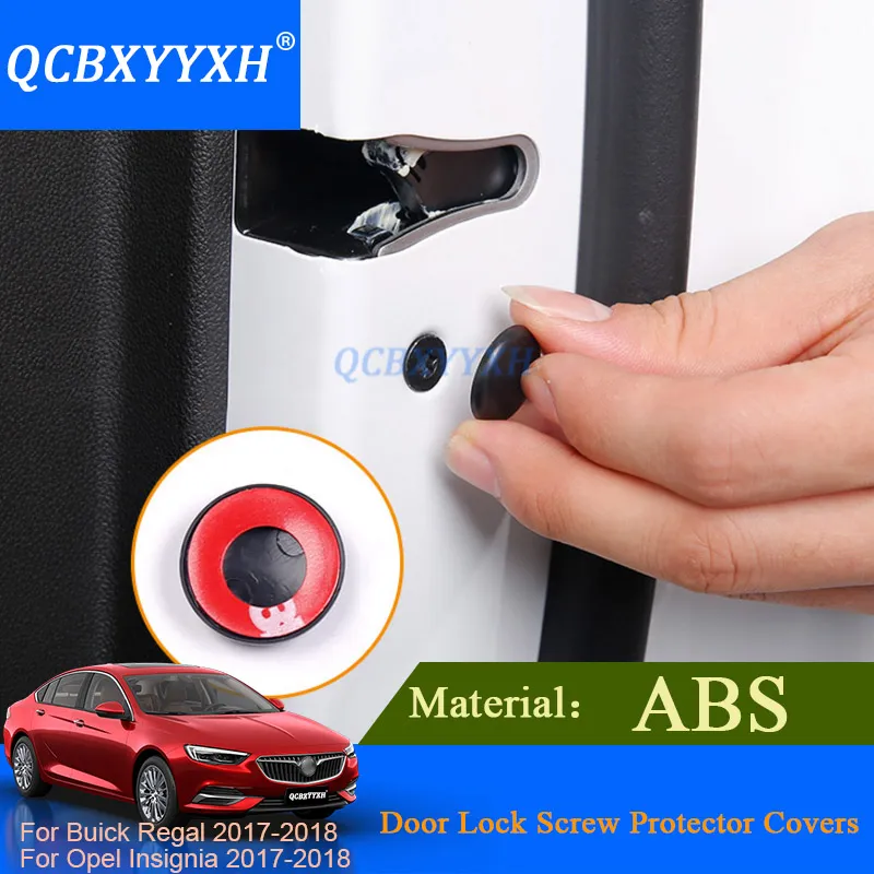 QCBXYYXH Auto Styling ABS Auto Deurslot Schroefbescherming Protector Cover Waterdichte deuren voor Buick Regal Opel Insignia 2017 2018