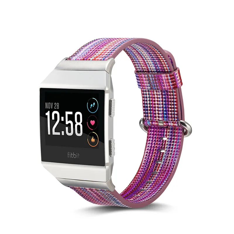 Fitbit Blaze Surge Ionic Charge 2 Watch Colorful Pattern Wath Watch Bracelet Watchb1278665の豪華な塗装式シープスキンウォッチバンドストラップ2