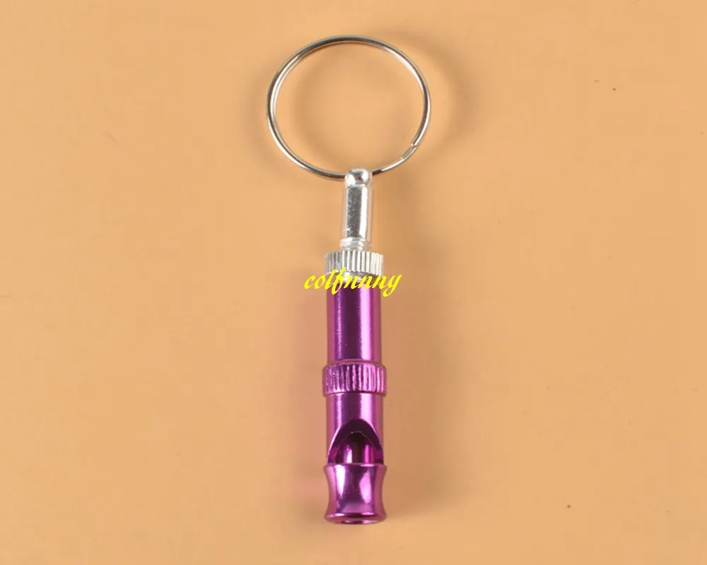 Fast shipping Colorful Pet Training Whistle Adjustable Ultrasonic Dog Whistle Sound Keychain 5cm Longth