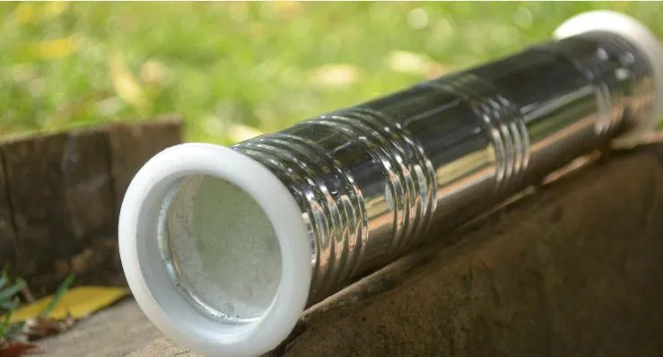 Atacadistas novo tubo de água / bongo de 30 * 5,5 cm, cachimbo de água clássico reto de aço inoxidável Yunnan especialidade