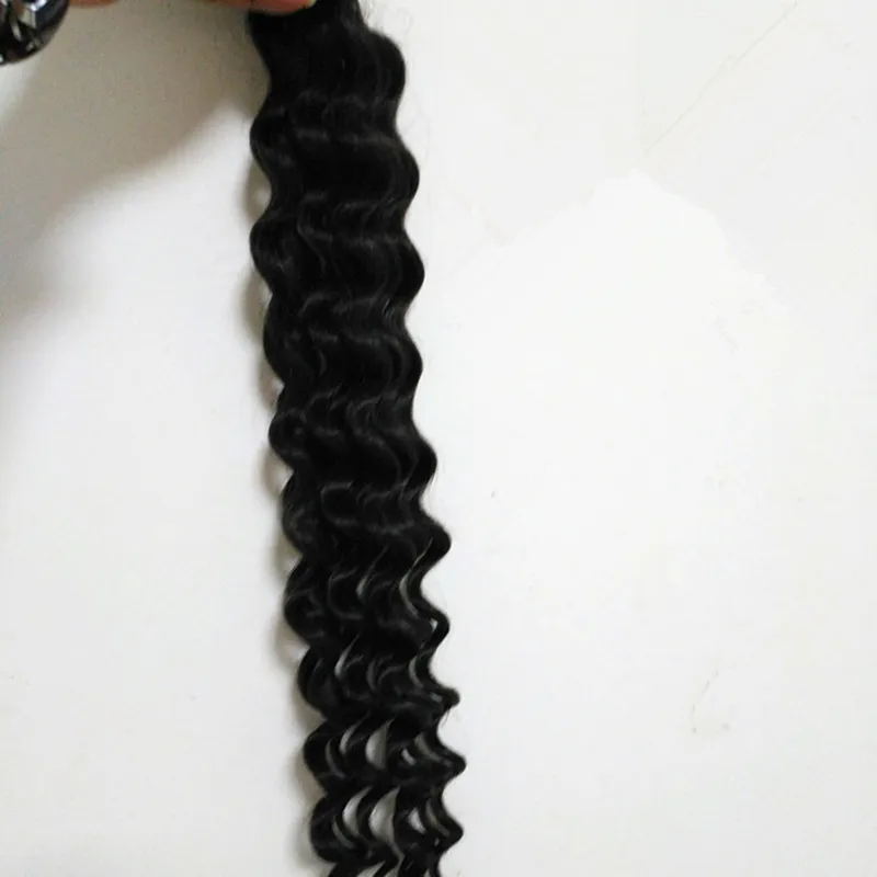 ELIBESS GRADE 8A NO CHEMISCHE DEEP WAVE Virgin Hair Natural Color Nano Ring Haarverlenging voor vrouwen 1G S100S gratis DHL