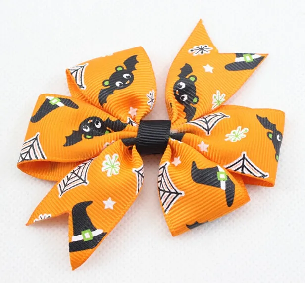 Happy Halloween fiocchi capelli clip spook Hair Tie Rope Bow Band cartoon 3 