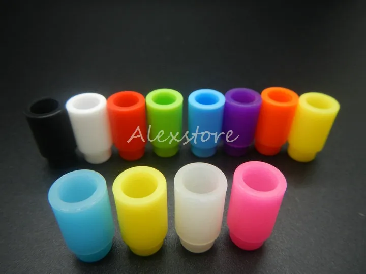 Embouchure en silicone Embout en caoutchouc Drip Tip Silicone Embouts de test universels jetables Cap avec emballage individuel pour fil 510 DHL