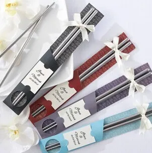 Precious Classical Wedding Chopsticks Populära återanvändbara ätstickor Rostfritt stål Material Nyanlända Hot Sale