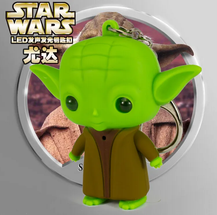 LED Star Wars Darth Vader Keychains With Sound Light Lamp Flashlight