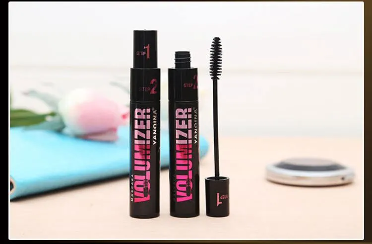 Mascara multifonctionnel pour cils en Fiber 3D 2 en 1, boucles longues et épaisses, imperméable et anti-floraison4489720