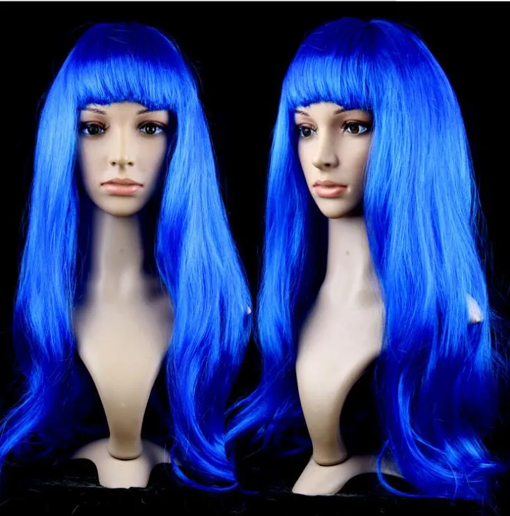 Anime Cosplay Wigs Hot Sale Multicolor Billiga Syntetisk Hair Wig Cosplay 14 Färgad Kostym Långa Straight Paryker För Party Club Night