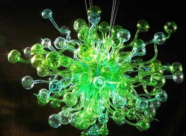 Hanglampen 100% Mondgeblazen Borosilicaat Murano Glas Kroonluchters Hanglamp Art Skillful Technique Crystal Ball Light