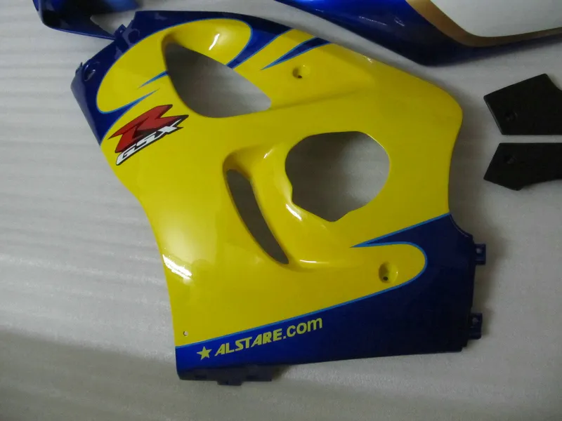 Kit de carénage en plastique pour SUZUKI GSXR600 GSXR750 1996-2000 GSX-R 600/750 96 97 98 99 00 ensemble de carénages de moto jaune bleu GB32