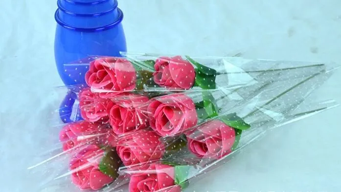 50 pçs / lote Rosas Artificiais Flor De Seda Branca De Casamento Bouquet De Noiva Decoração de Casa 2.3 