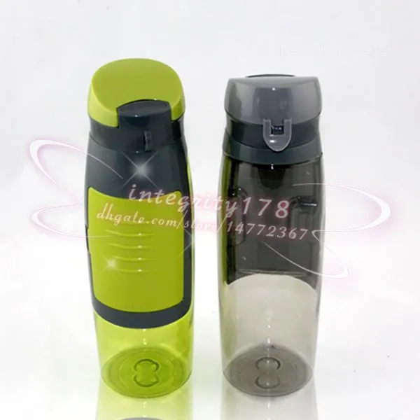 750 verde/gris 2015 botella de agua de montaña creativa, botella de agua de alta calidad PCTG Wallet botella de agua de plástico libre de BPA para exteriores