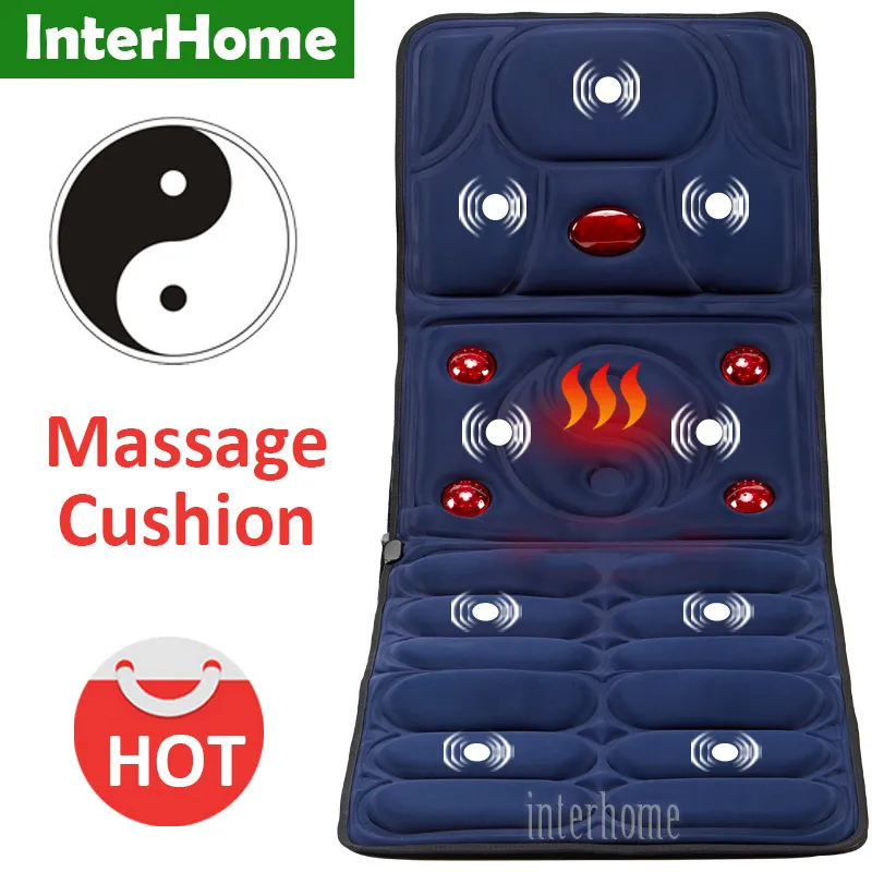 Taichi Electric Massage Madrass Cervical Massage Neck Back Legs Massager för Full Body Hem Använd Massage Kuddeutrustning