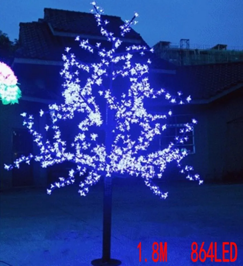 Светодиодный рождественский свет вишневый цвет дерева 864 шт. Светодиодные луковицы 1,8 м Высота крытый или наружный или наружный Используйте бесплатную доставку