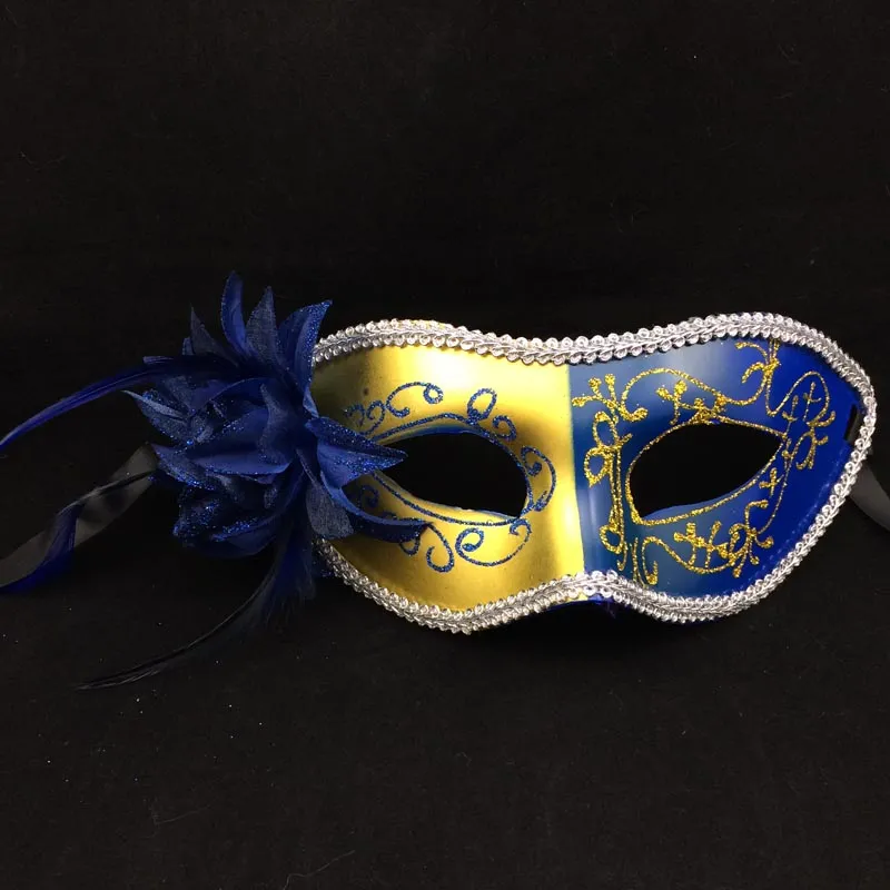 Nuevas máscaras de fiesta de lujo Flor aparte Máscara veneciana de Halloween Carnaval Mardi Gras Disfraz Novedad Regalo de boda Envío gratis
