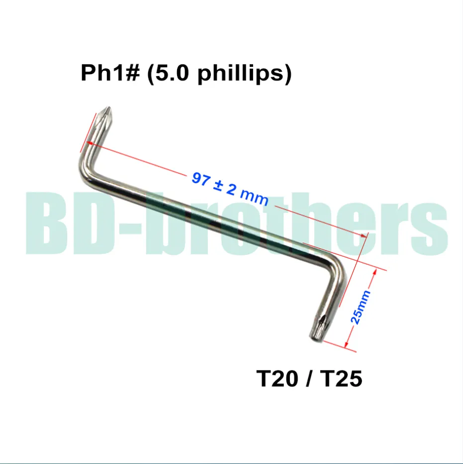 T20 / T25 + 5.0 мм Phillips PH1# отвертка с отверстием Z отвертки инструмент для авто крыло автомобиля 400 шт. / лот
