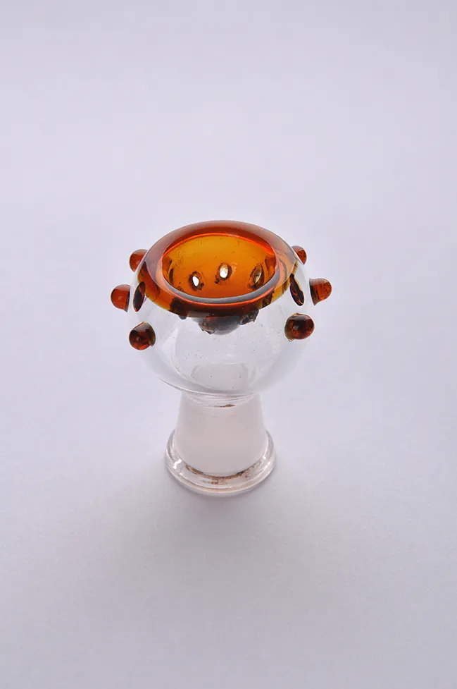 Nieuwste ontwerp kleurrijke 14,4 mm of 18,8 mm glazen kom voor glazen bubbler en asvanger glazen rookbak