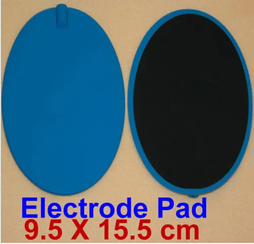 10 pièces/lot ovale grand gel de silice dizaines électrodes pour masseur TENS comme 160*95mm