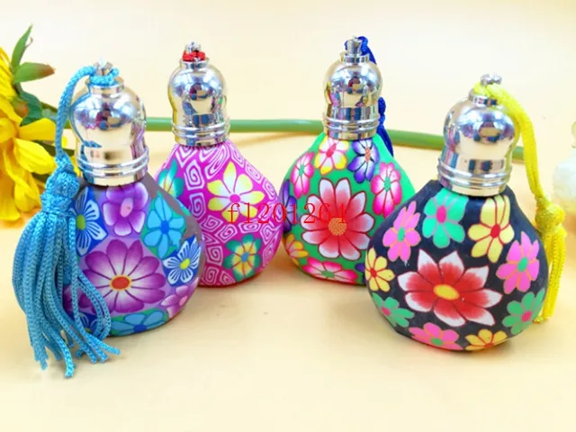 10ml roll on perfume bottles glass empty Flat clay perfume refillable bottle container